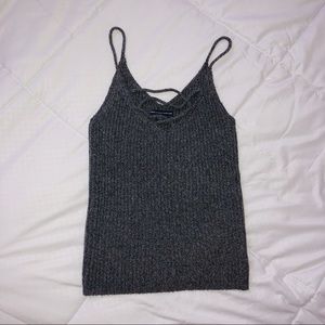 Cute knit tank with cross detailing!!!🖤